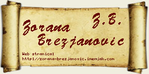 Zorana Brezjanović vizit kartica